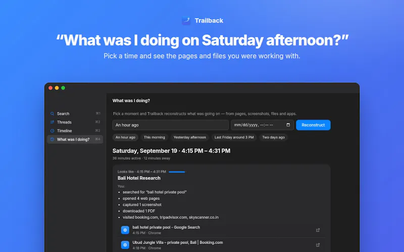 Trailback for Mac & Windows screenshot 4