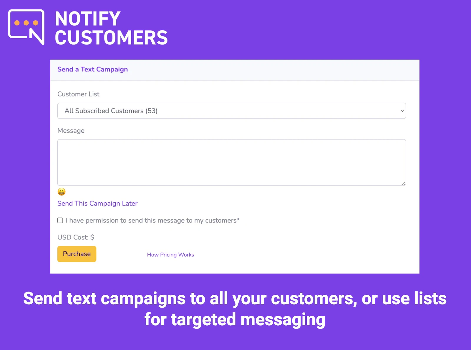 Notify Customers screenshot 2