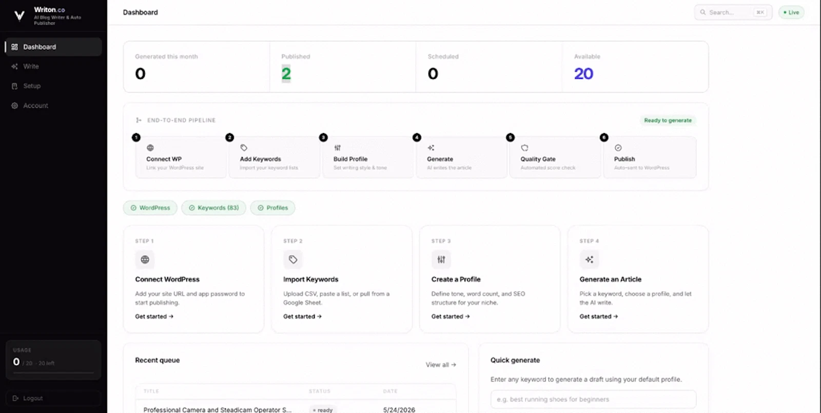Writon screenshot 1 (video preview)