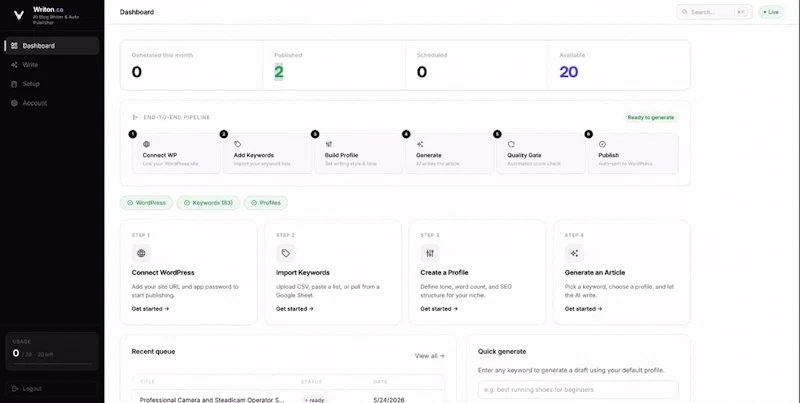 Writon screenshot 1 (video preview)