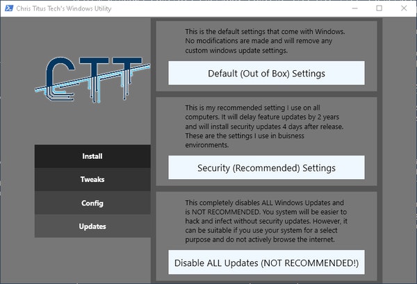 Chris Titus Tech's Windows Utility Tool media 6