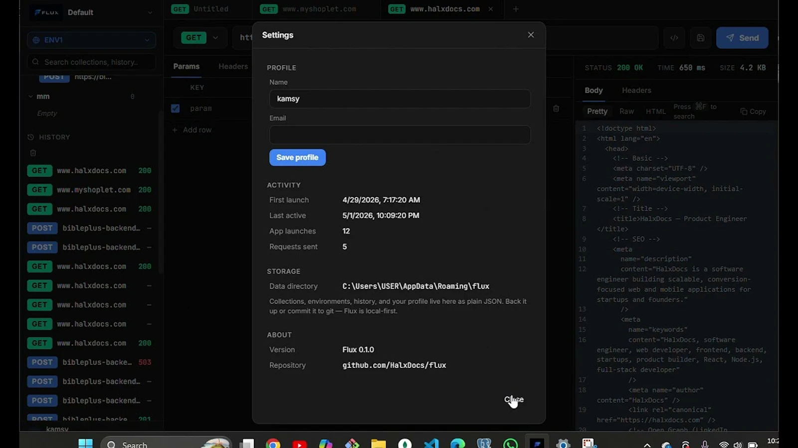 Flux — Local screenshot 1 (video preview)