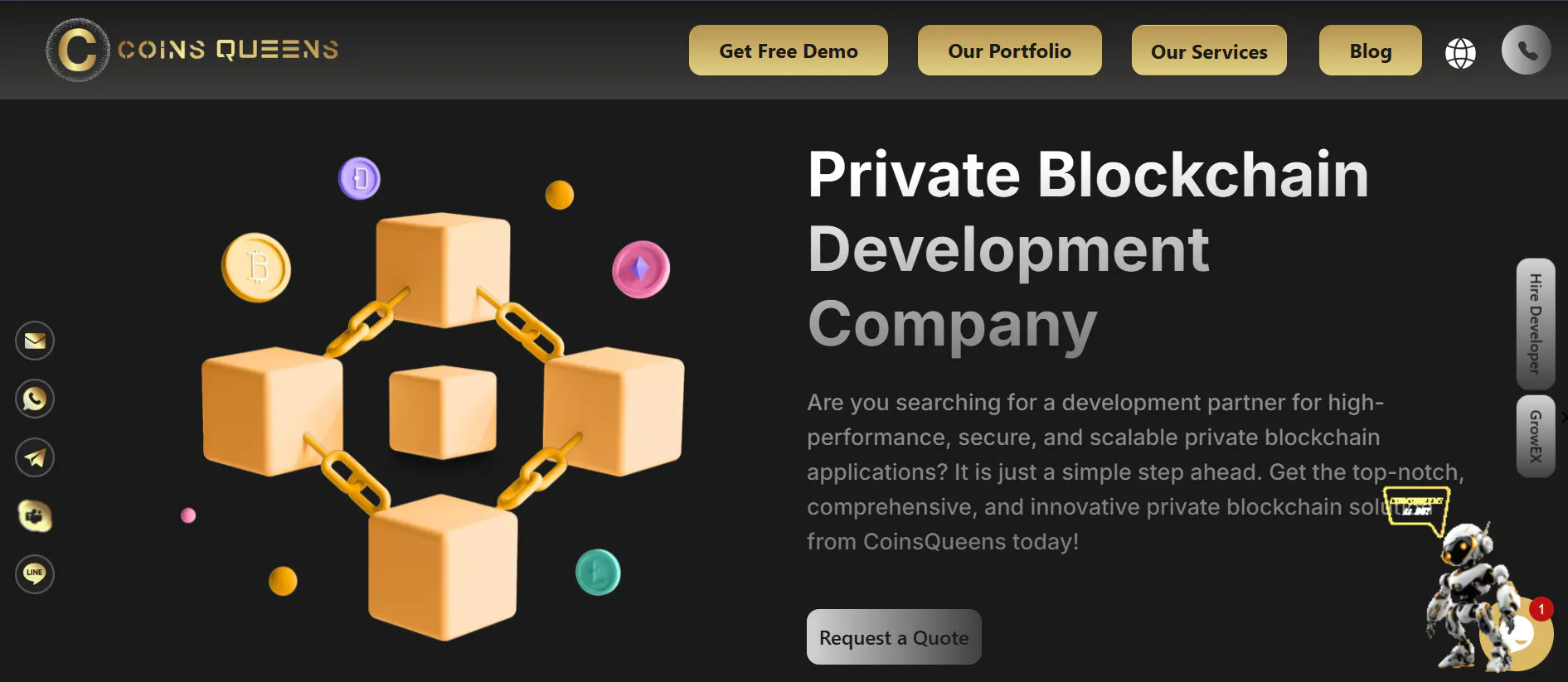 Banner del producto Private Blockchain Development