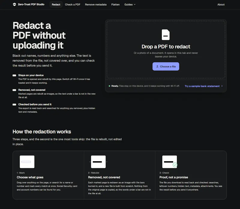 Zero-Trust PDF Studio screenshot 2