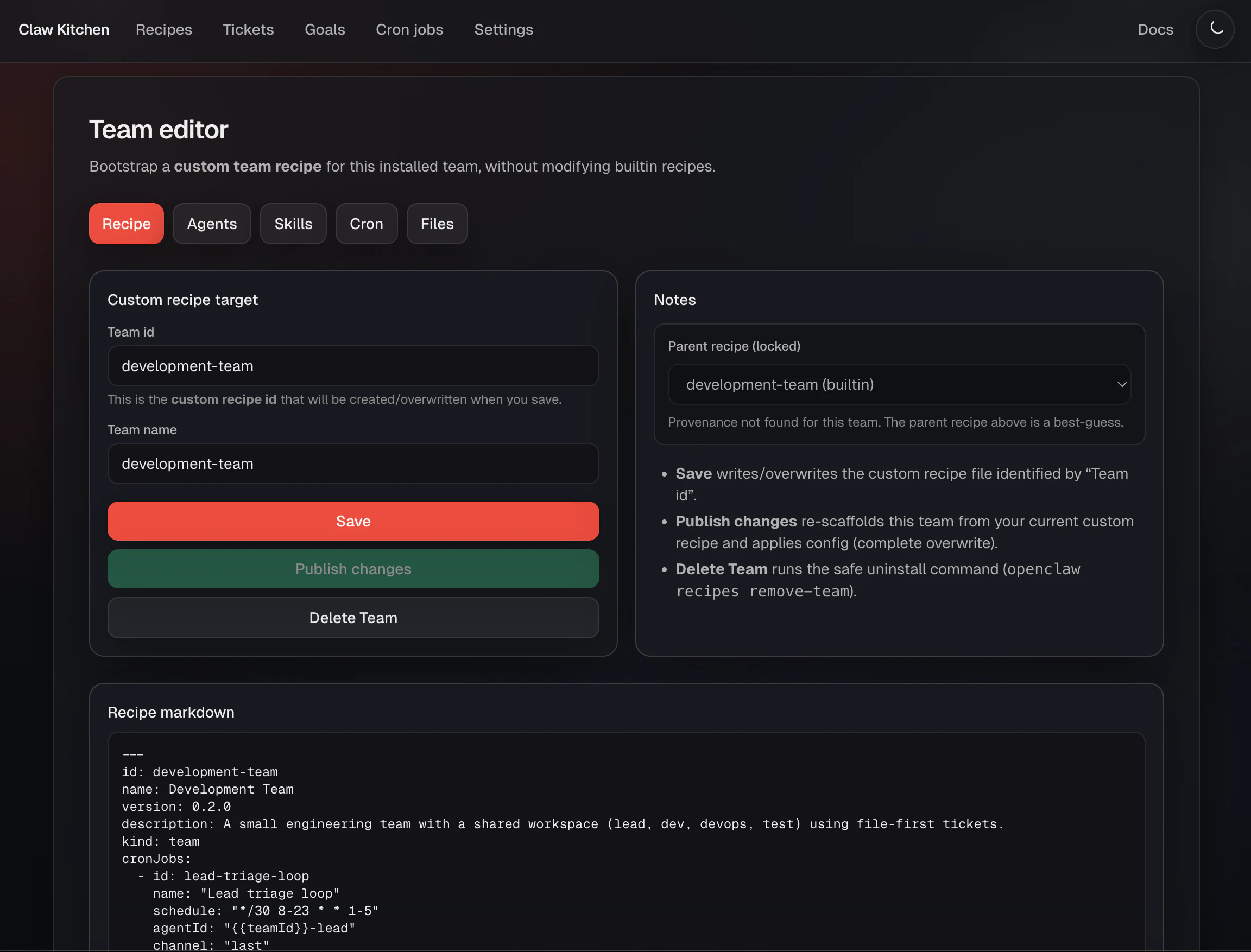 ClawRecipes screenshot 5