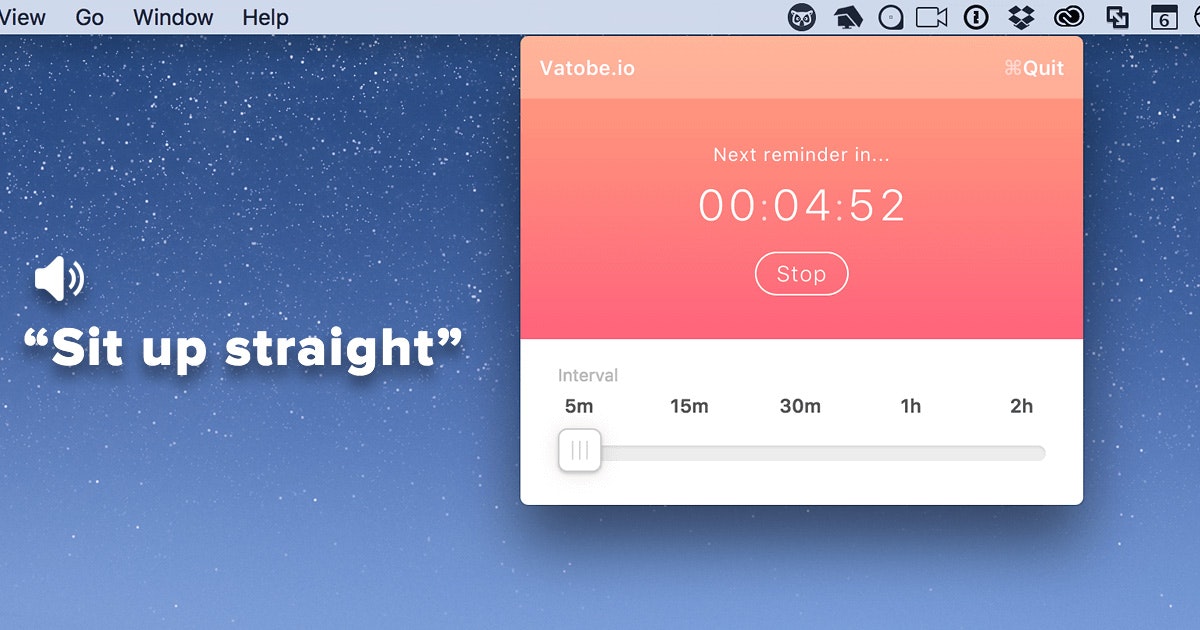 Vatobe - Posture App for Mac gallery image