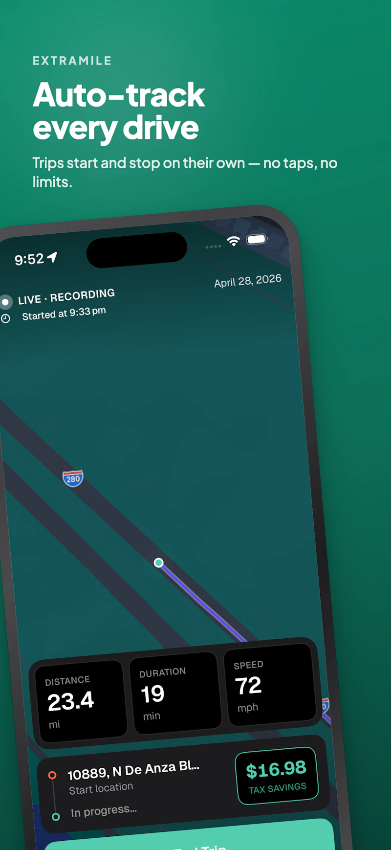 ExtraMile — Track Miles & Track Driving screenshot 1