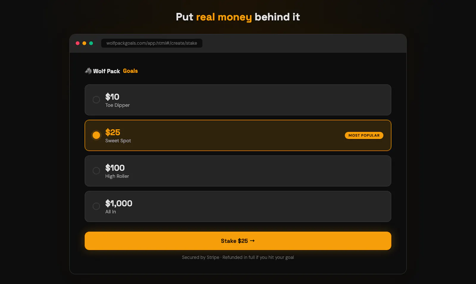 Wolf Pack Goals - Bet on your goals. screenshot 5