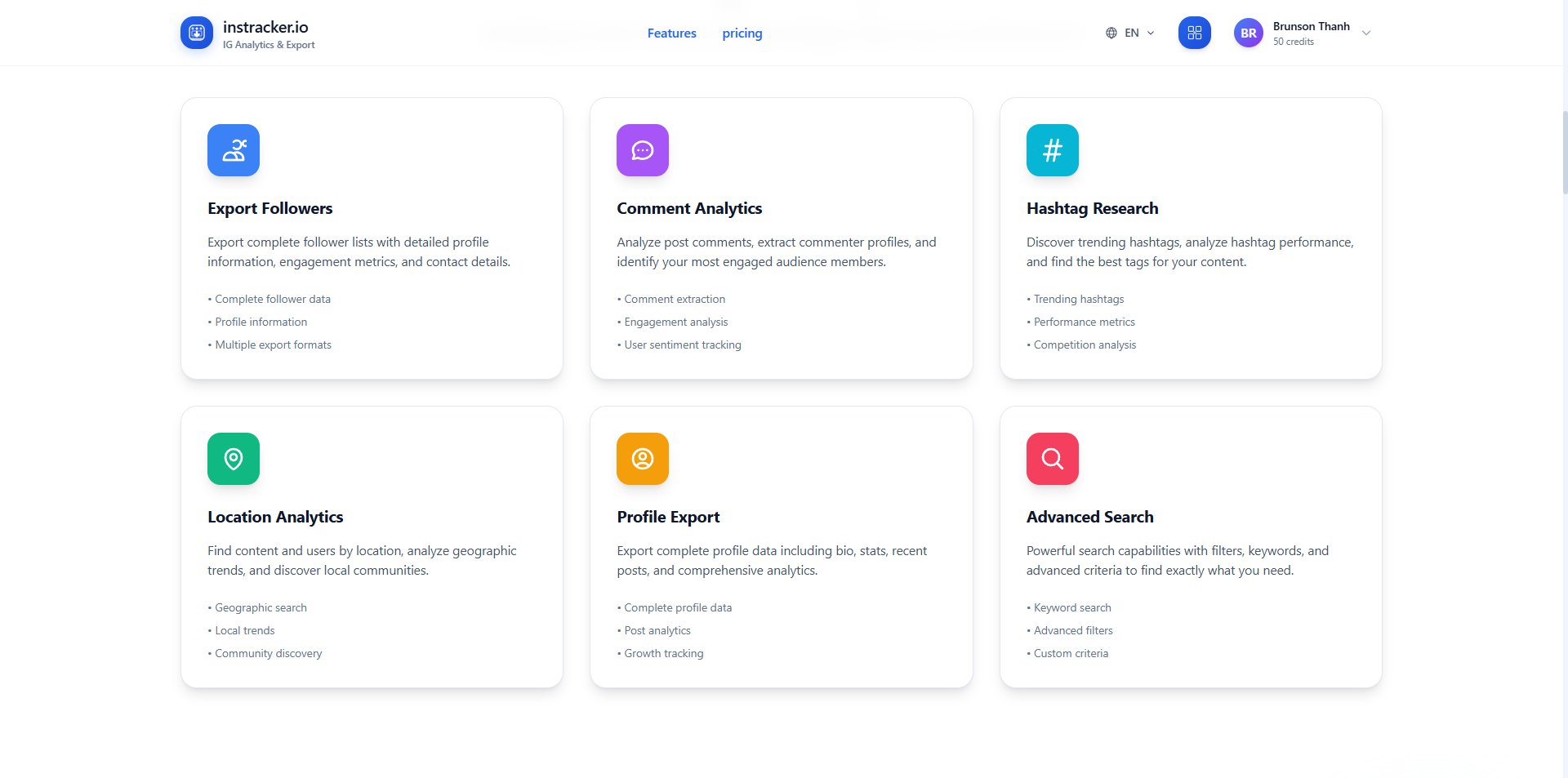 IG Follower Export Tool - instracker.io gallery image