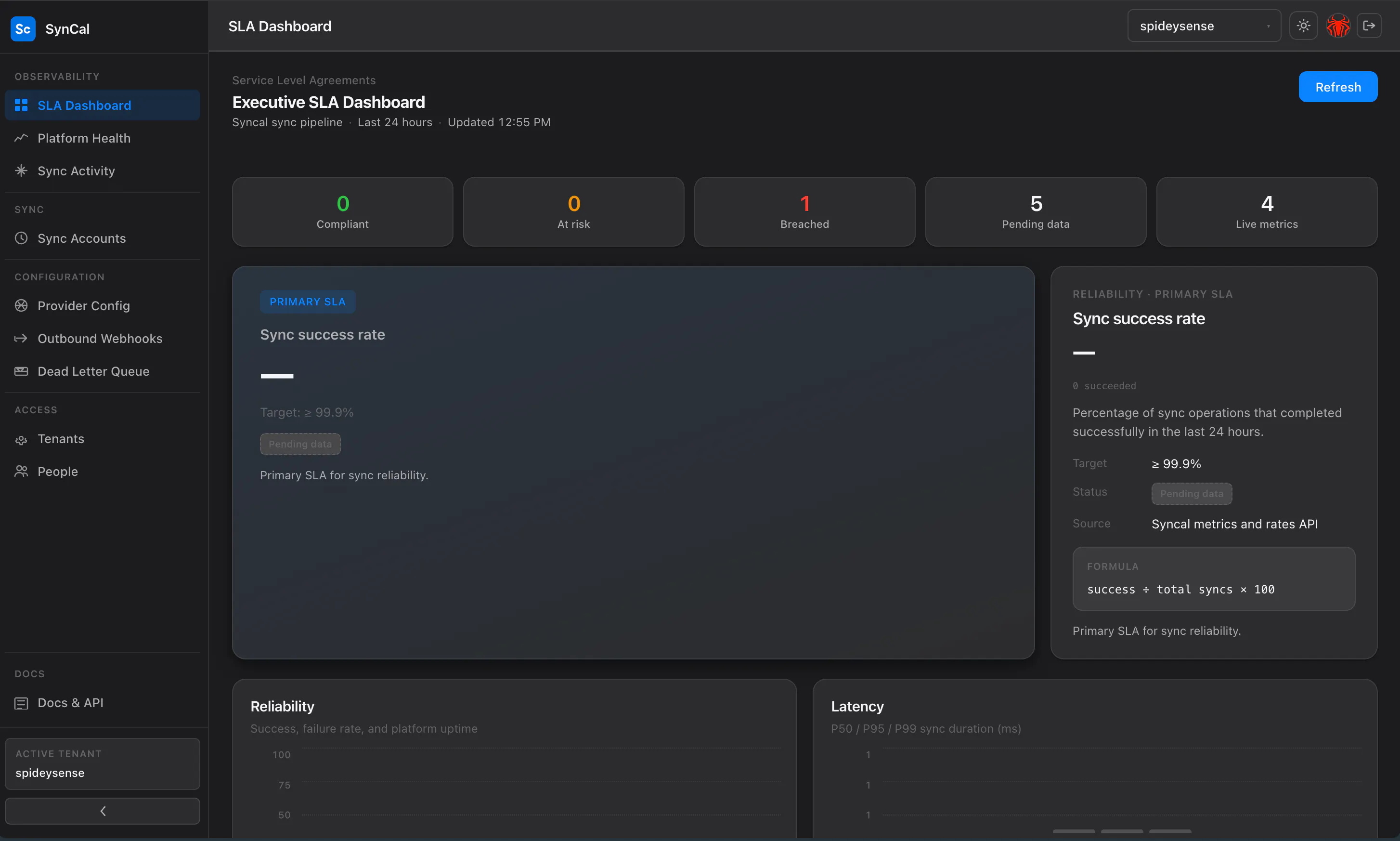 SynCal Dashboard gallery image