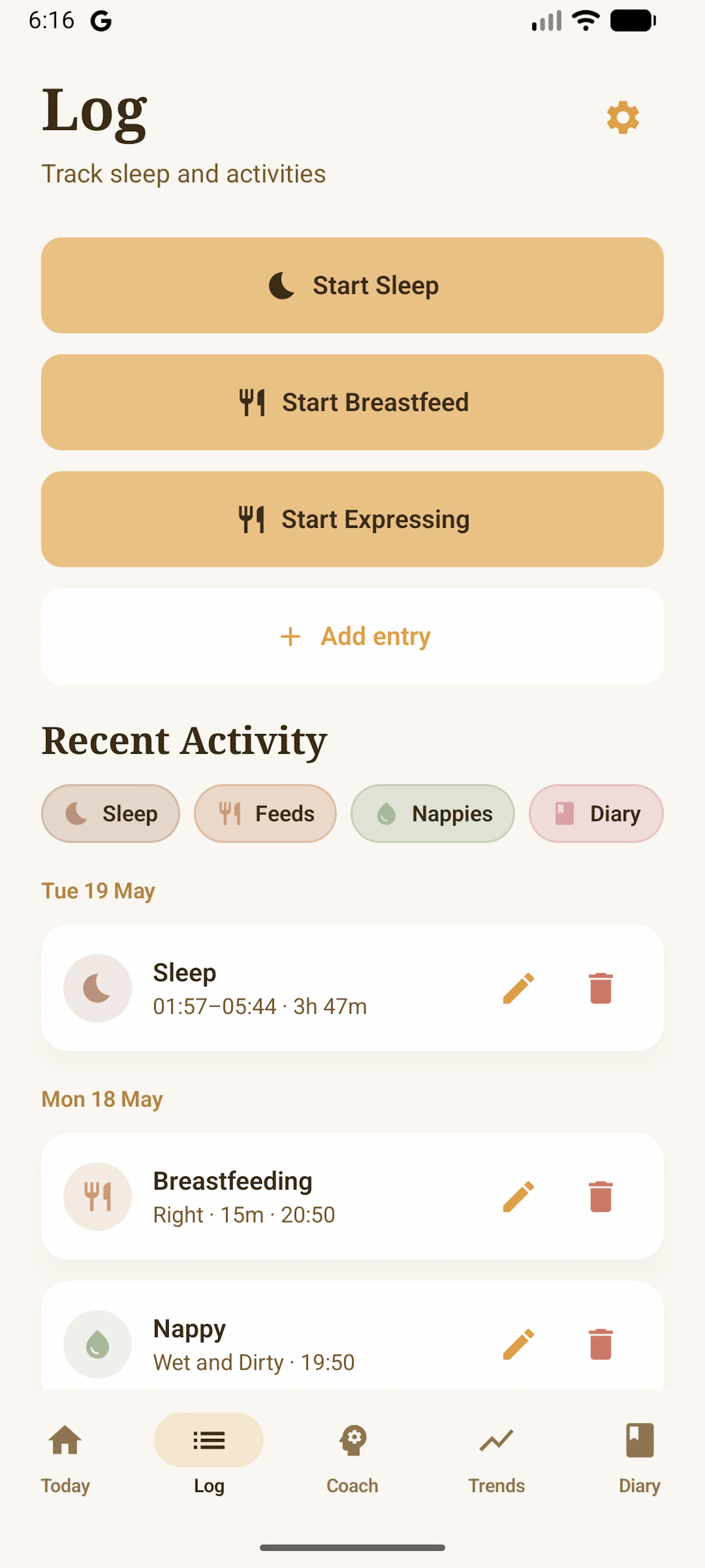 Nestling - Intelligent Baby Tracker screenshot 1