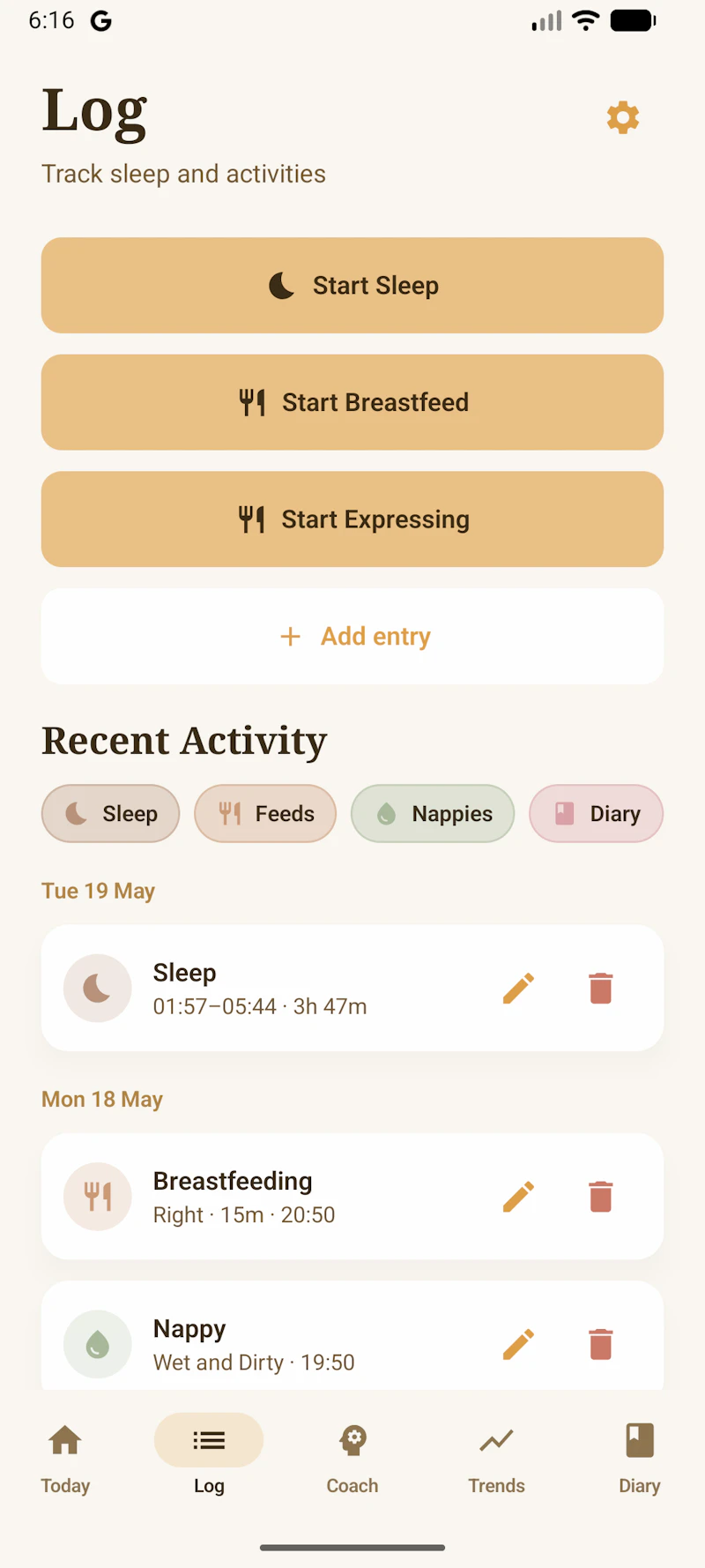 Nestling - Intelligent Baby Tracker screenshot 1