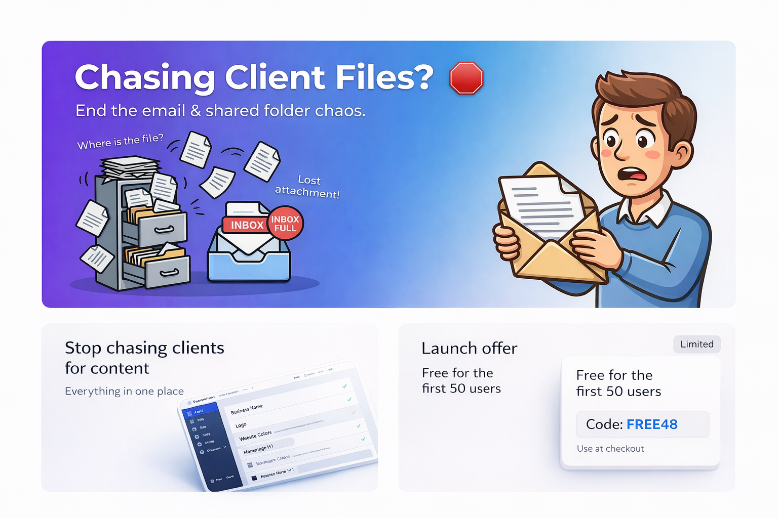 WordPress Client Intake — Simplified gallery image