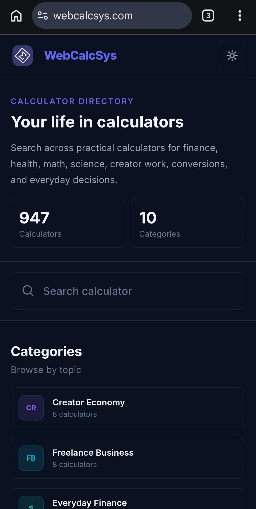 WebCalcSys gallery image