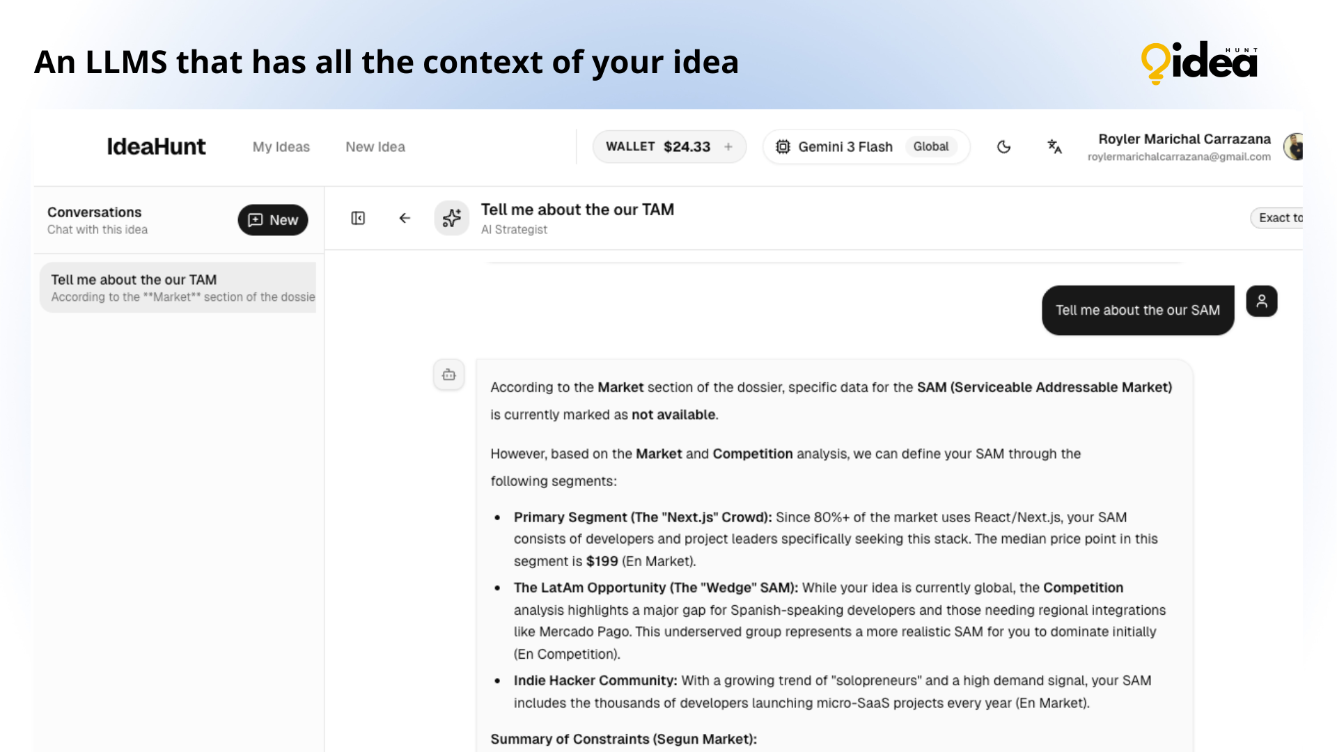 IdeaHunt - Screenshot 4 showing product features and functionality