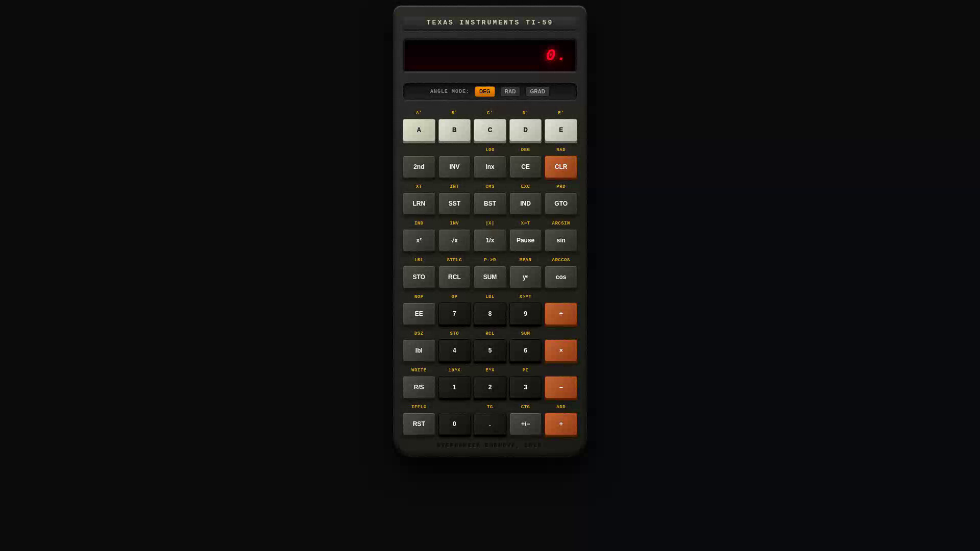 TI-59C Web Simulator gallery image