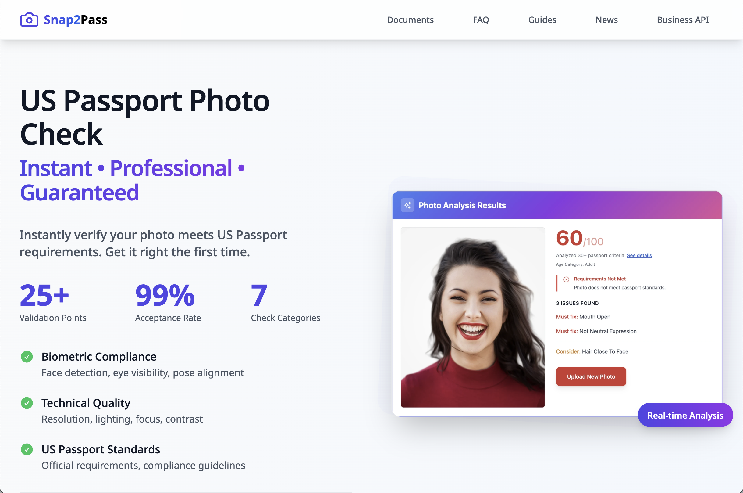 Média Vérification des photos du passeport AI - Validation de l'IA en temps réel pour les photos de passeport 1