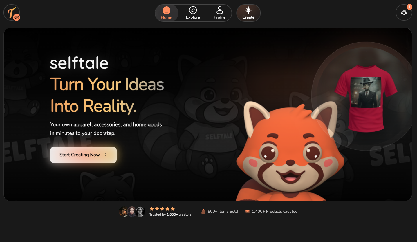 Selftale - Main product screenshot demonstrating key features and user interface