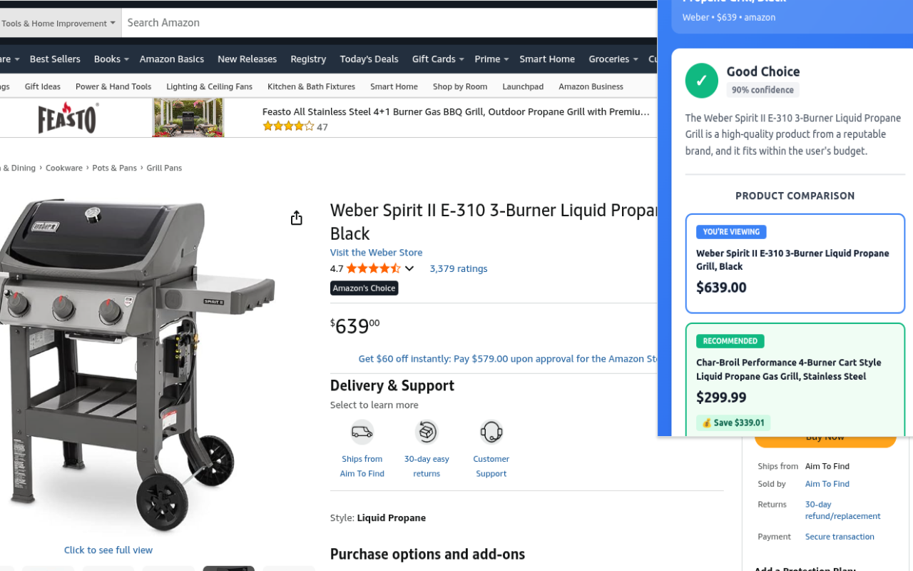 Chrome Web Store - Main screenshot showing features and interface