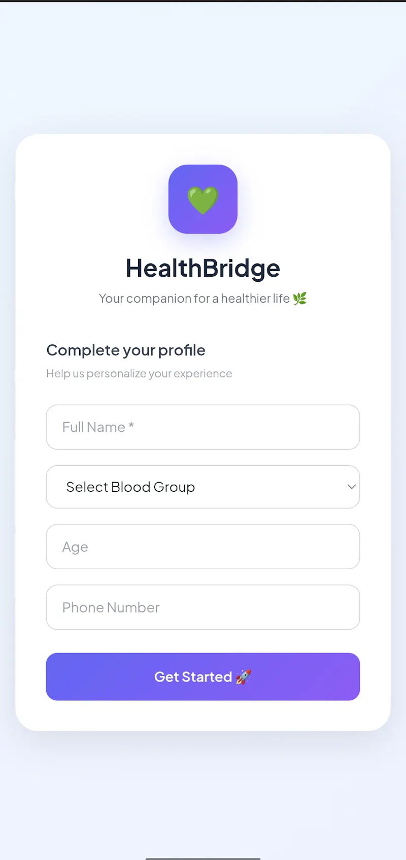 HealthBridge AI screenshot 1
