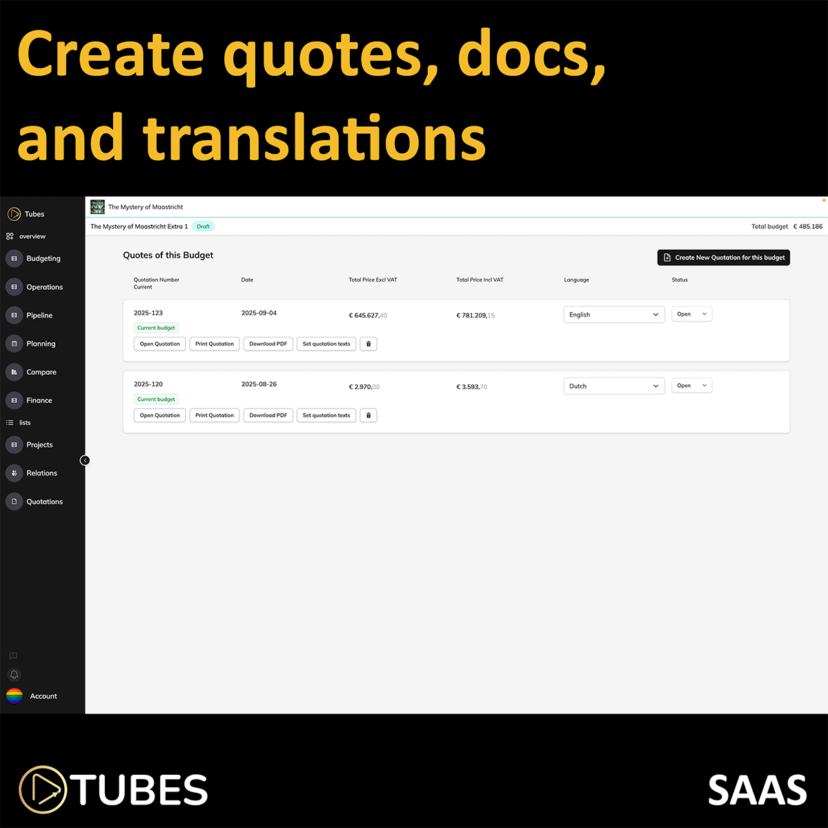 Tubes - All-in-one platform for film, TV, and drama producers media 5