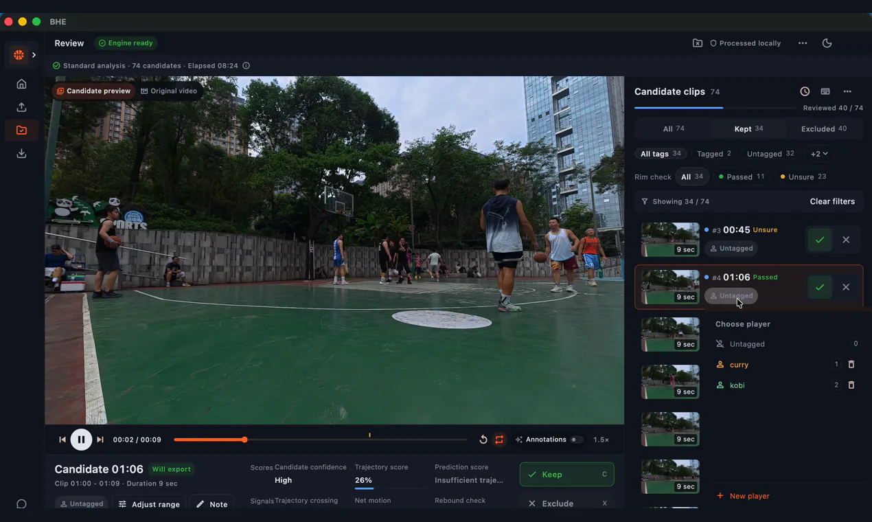 Basketball Highlight Editor gallery image