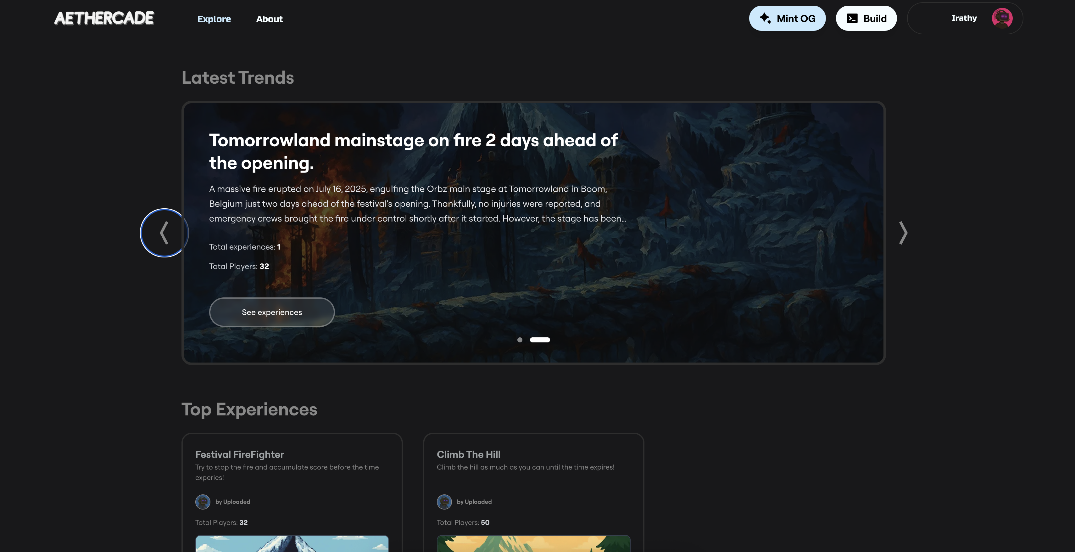 aethercade - AIのトレンドに基づいて、Onchainミニゲームを高速に作成するメディア1