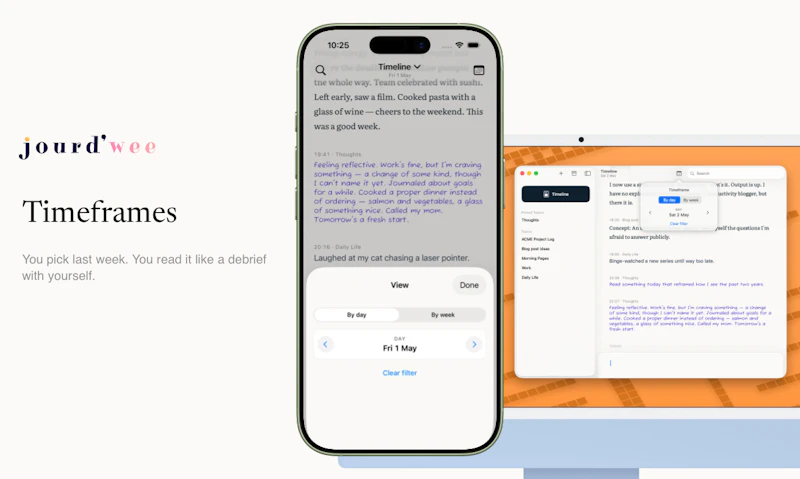 Jourdwee — A timeline journal screenshot 3