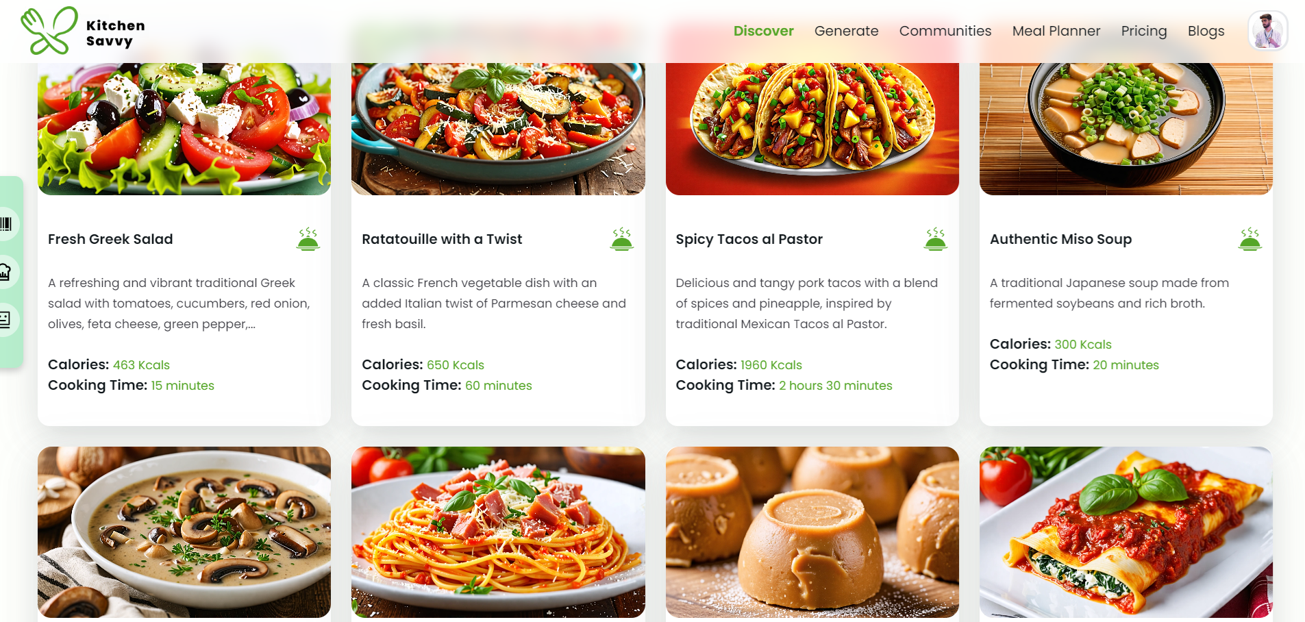 startuptile Kitchen Savvy App-Mealtime bliss is just a click away.