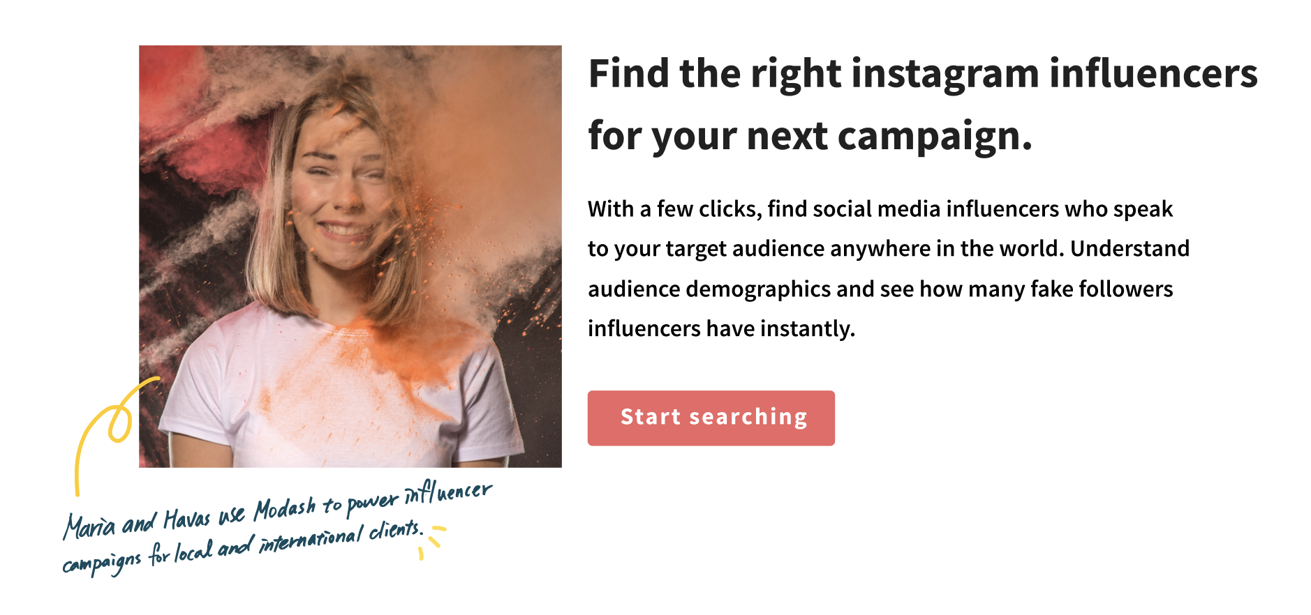 Modash Influencer Search Image