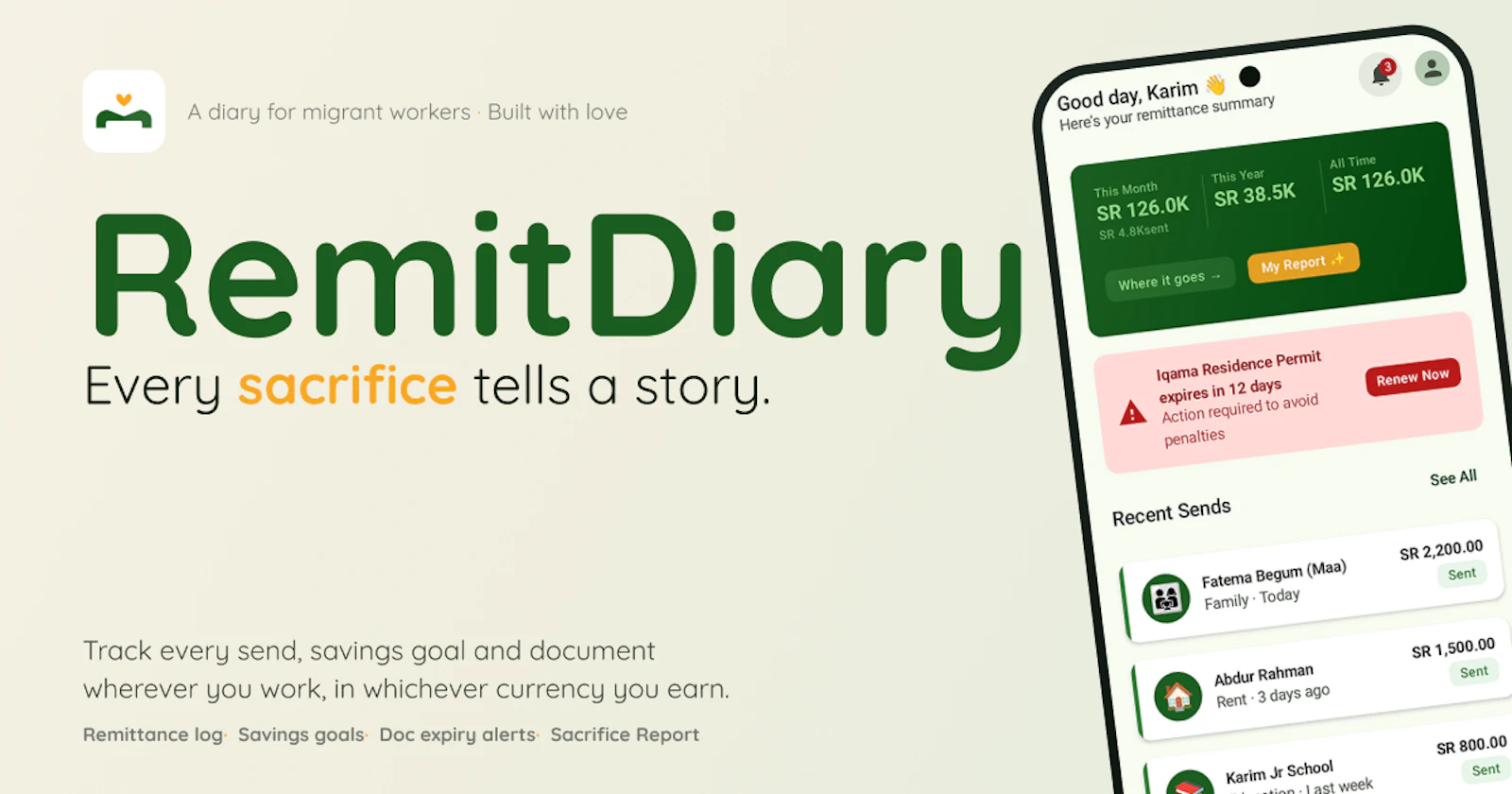 RemitDiary screenshot 1
