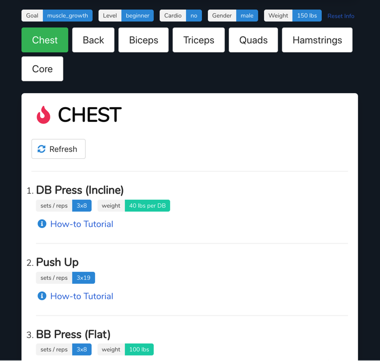 Lets Get Fit! - Workout Generator gallery image