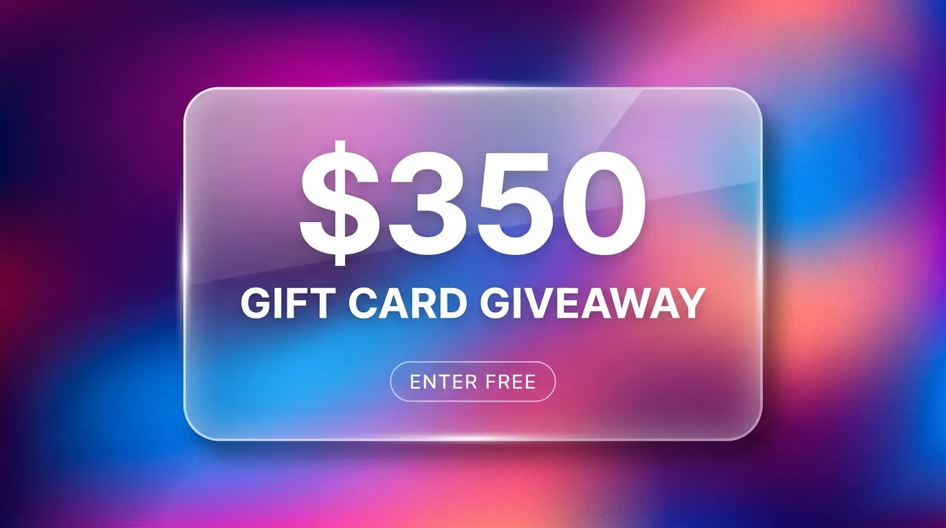 $350 Gift Card Giveaway: No Purchase