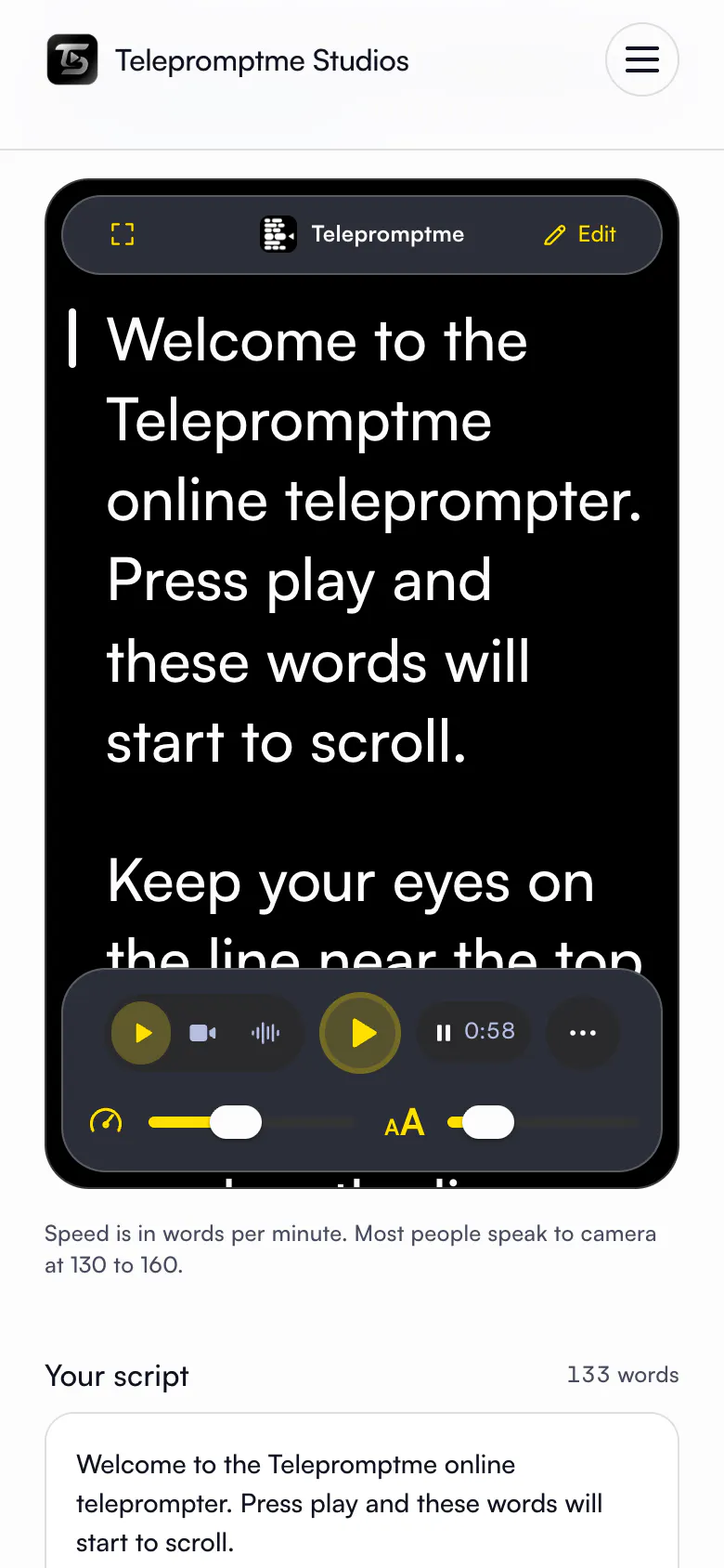 Telepromptme Online Teleprompter gallery image
