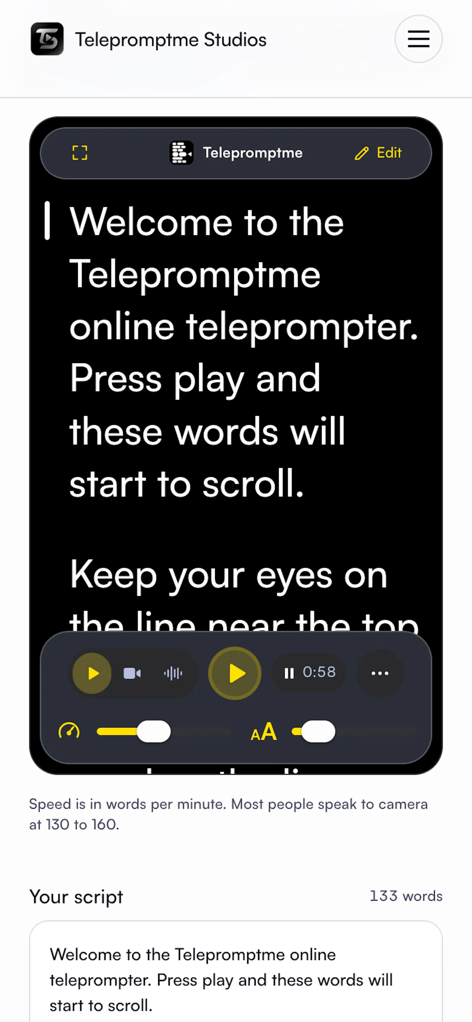 Telepromptme Online Teleprompter screenshot 5