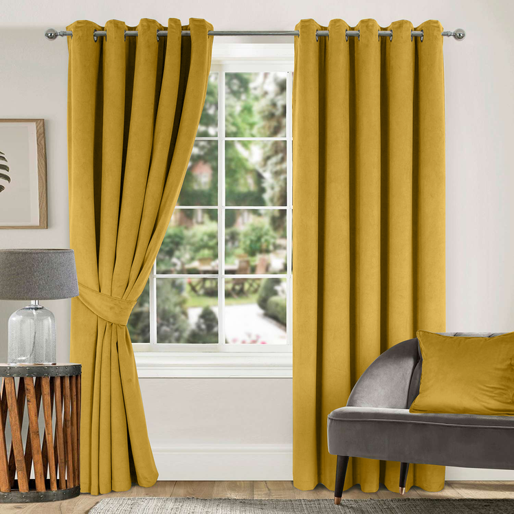 Velvet Curtains Ready Made Eyelet gallery image