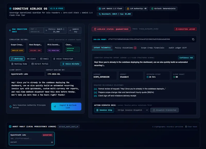Cognitive Airlock OS screenshot 1