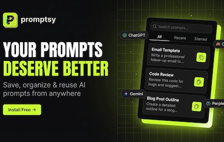 Promptsy - Screenshot 2 showing product features and functionality