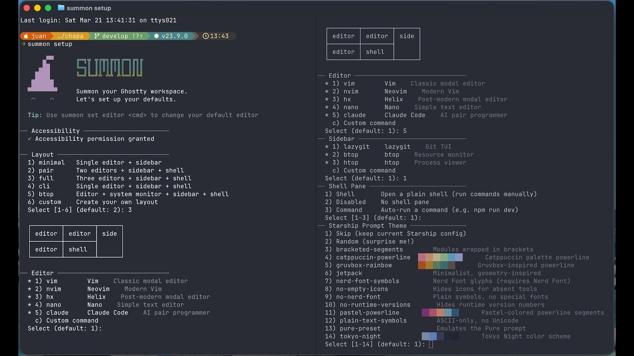 Summon your Ghostty workspace! gallery image