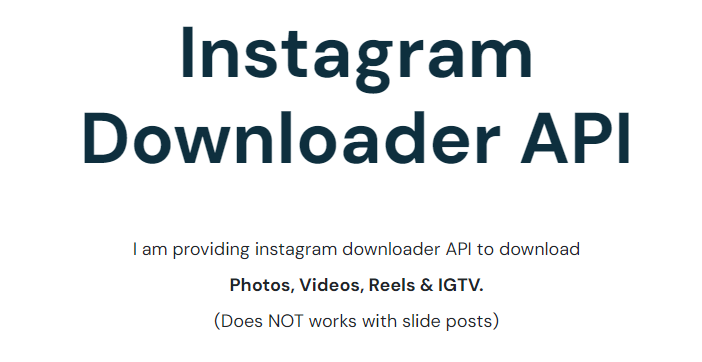 Mídia 1 de API do download do Instagram - Baixe a foto do Instagram, vídeos, bobinas e IGTV