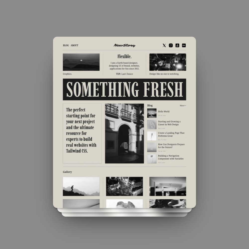 NewStory: Vintage Gazette Template
