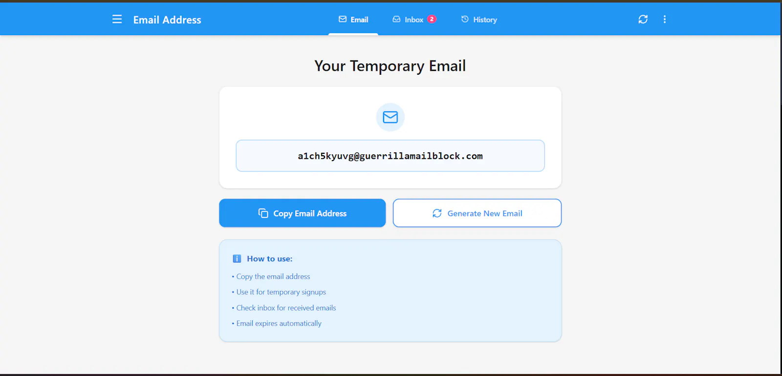 TempEmailfree screenshot 2