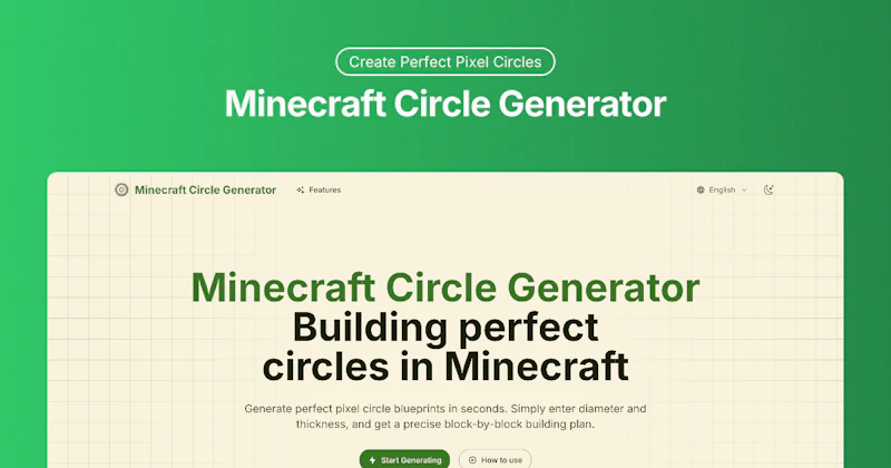 Minecraft Circle Generator screenshot 1