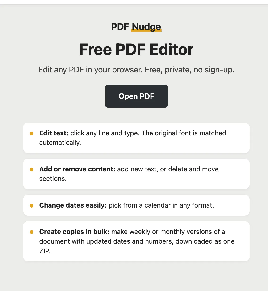 PDF Nudge