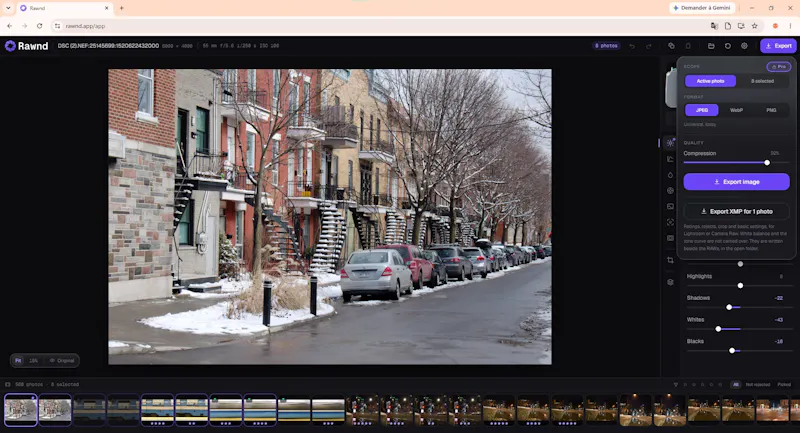 Rawnd — Browser-based RAW Editor screenshot 4