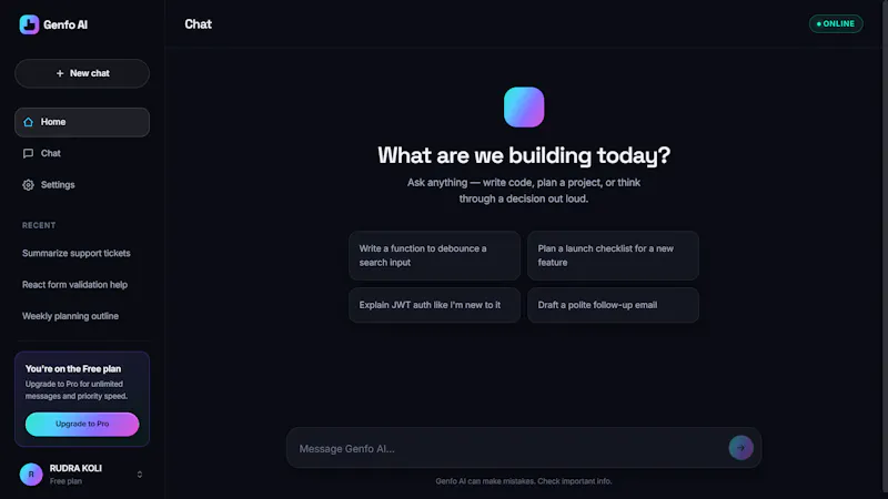 genfo ai screenshot 1