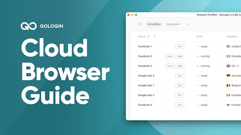 Gologin Cloud Browser screenshot 1 (video preview)