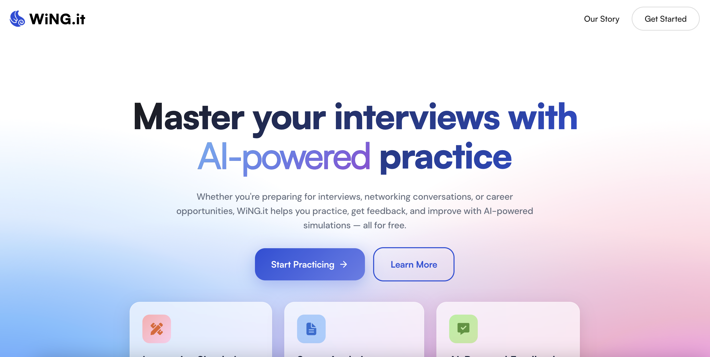 WiNG.it - Main product screenshot demonstrating key features and user interface