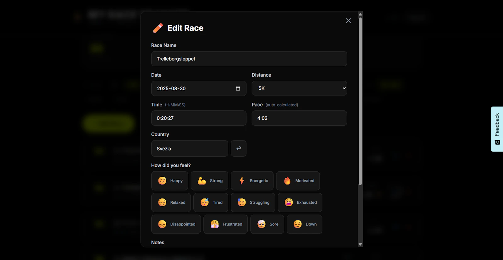 My Race Tracker screenshot 4