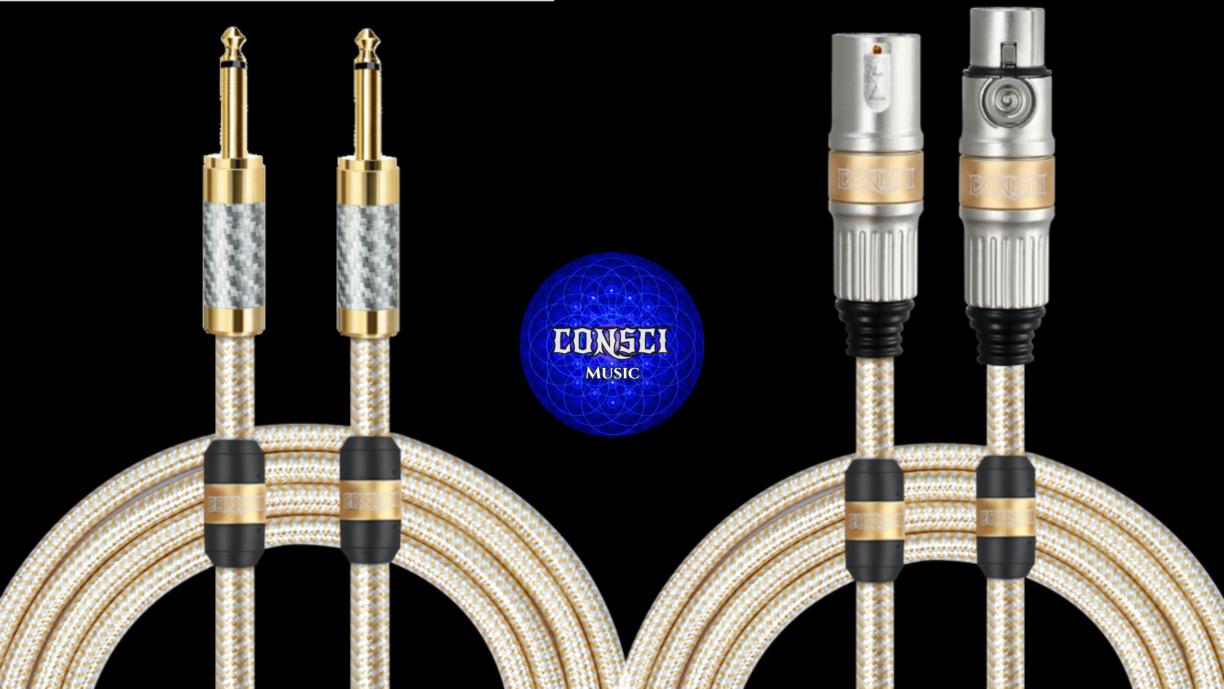 Consci Music Gold Plated XLR & TS Cable gallery image